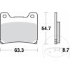 TRW TRW - Standard zadné brzdové platničky pre Yamaha Drag Star XVS 1100 1999-2007