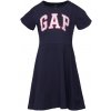Dievčenské šaty GAP, SHORT SLEEVE LOGO tmavo modrá,ružová L