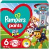 PAMPERS Plienky nohavičkové Active Baby Pants Paw Patrol veľ. 6 (14-19 kg) 60 ks