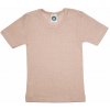 COSILANA Detské tričko s krátkym rukávom z merino vlny, bavlny a hodvábu ružový melír Cosilana