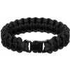 WARAGOD Paracord náramok s plastovým klipom Corna, čierna