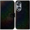 Peňaženkové 3D puzdro COLORFUL na Honor 70 - Čierna
