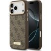 Guess - Hardcase 4G Logo Plate MagSafe puzdro pre iPhone 17 Pro Max - hnedé