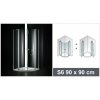 Aquatek GLASS S GLASSS6CH9063 (Sprchový kút oblúkový s dvomi otváracími dverami)