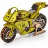 Drevené 3D puzzle - Žltá motorka Grand Prix Little Story E021Y