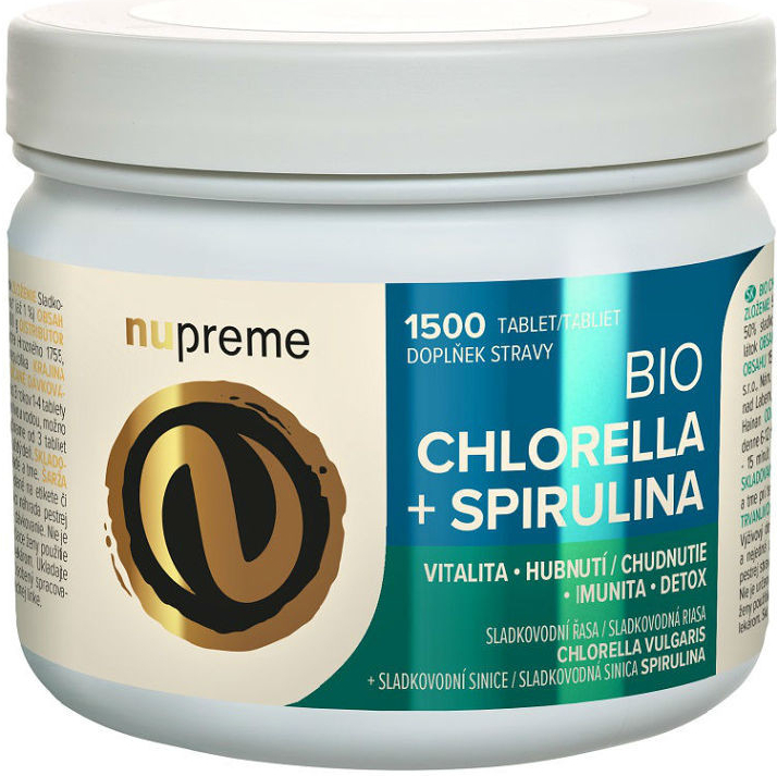 Bio Nupreme Chlorella + Spirulina 1500 tabliet od 21,69 € - Heureka.sk