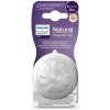 AVENT Cumlík na fľašu natural response 1 prvý prietok 0m silikónový 2 ks - Avent Philips cumlík Natural Response 1 prvý prietok 2 ks transparentni