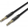 Vention Cotton Braided 3.5 mm Male to Male Audio Cable 1.5 m Black Aluminum Alloy Type BAWBG
