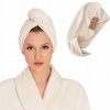 Turban na hlavu Tuva Home bavlna béžový
