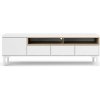 Biely TV stolík 156x48x48 cm Roomers – Tvilum