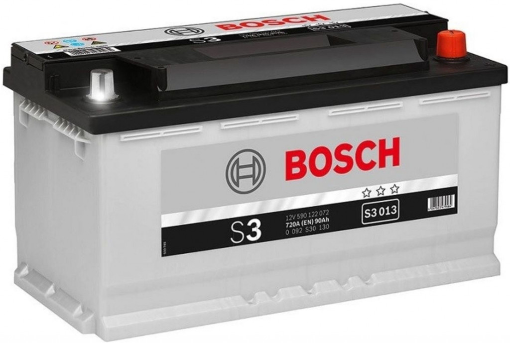 Batterie BOSCH 90 Ah - S3 013 - ref. 0 092 S30 130 au meilleur prix - Oscaro