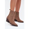 Boto Semišové Cowboy Čižmy Dámske Na Opätku Zateplené Khaki Dylira kaki 36 Boto 5905677550351