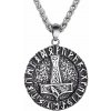 Obojstranný prívesok z chirurgickej ocele Thorovo kladivo & Vegvísir - BEZ ŘETÍZKU (pouze přívěsek)