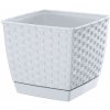 Prosperplast Ratolla Square s miskou 3,8l ratan biela DRLK190