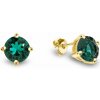 Náušnice zelený so Swarovski Elements Ronda KPG1088SS39EM Emerald