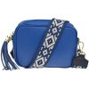NovaKabelka.sk Bala Bluette s prídavným popruhom II kožená talianska crossbody kabelka modrá