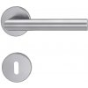 Dverové kovanie MP GK - LUCIA - R (BN - Brúsená nerez), kľučka-kľučka, WC kľúč, MP BN (brúsená nerez)