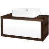 Dreja Umývadlová skriňa STORM SZZ 80 (umývadlo Joy 3) - D06 Orech / L01 Biela vysoký lesk