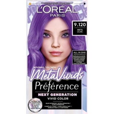 L'Oréal Paris Préférence Meta Vivids Semipermanentná farba na vlasy 9.120 Meta Lilac 75 ml