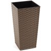 Kvetináč UH 250x250 mm FINEZJA hnedý výška 460 mm ratan s vložkou KLC