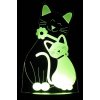 Beling 3D lampa, Dve mačky, 7 farebná SLKUC313