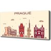 Foto obraz canvas Praha domy 100x50 cm