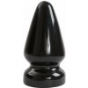 Doc Johnson TitanMen Tools Ass Servant Butt Plug, extra veľký čierny análny kolík 19 x 3,8–9,6 cm