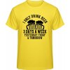 Premium Tričko - Pivo Pijem Včera, dnes a Zajtra - Zlatá - M - Pánske