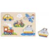 Goki Drevené Puzzle So Zvukmi Dopravné Prostriedky