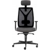 LD Seating Kancelářská židle LEAF 503-SY černošedá s podhlavníkem, skladová