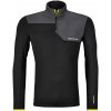 Funkčné tričko Ortovox Fleece Light Zip Neck Men's - black raven L