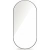 Oválne zrkadlo do kúpeľne Mirro 100 x 50 cm v čiernom ráme