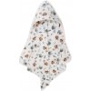 BOMIMI - OSUŠKA s kapucňou FLANEL 80x80 želvička