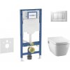 Geberit Duofix - Set predstenovej inštalácie, klozetu TECEone a dosky softclose, tlačidlo Sigma30, matný chróm/chróm SANI11CT2106