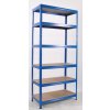 Kovový regál Biedrax 35 x 90 x 210 cm, modrý - 6 políc MDF