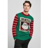 Urban Classics pánske sveter s vianočným motívom Wanted Christmas Sweater x-masgreen/white