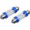 COMPASS - Žiarovka, 4 LED, 12 V, suf. 11X39 SV8.5, modrá, 2 ks 33723
