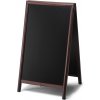 Jansen Display Reklamné drevené áčko s kriedovou tabuľou 68x120, tmavá hnedá, 680 x 1148 mm