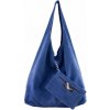 Kabelka Sylva shopper kožená - modrá modrá