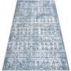 Najkoberce SOLE D3732 Aztécky, romby - ploské tkanie modrý / béžový 80x150 cm