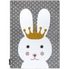 Dywany Łuszczów , Detský kusový koberec Petit Bunny grey, 160x220, šedá, detská izba