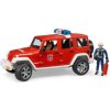 Bruder 2528 Červený požární vůz Jeep Wrangler s figurkou hasiče