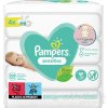 Pampers Sensitive detské čistiace utierky 4 x 52 ks