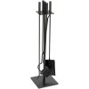 Sada kutáč Homefire FT075BA, ku krbu, 4 dielna, čierna, 81 cm, krbové náradie