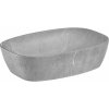 Comad Anna umývadlo 50x39 cm oválny pultové umývadlo sivá/kamenná UN-ANNA-MH1
