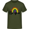 E190 Tričko - Dúhový dizajn - Be you - Urban kaki - 3XL - Pánske
