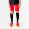 KIPSTA Detské futbalové šortky Essentiel červené 103-112 cm