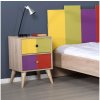 Adore Furniture Nočný stolík 66x44 cm hnedá/pestrofarebná AD0038 + záruka 3 roky zadarmo