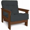 Marior HOME MEXICO Armchair (kreslo z buku) 105 / 140x75x83 cm graphite walnut (lněný olej)