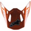 kšilt pro přilby SUPERTECH S-M8 FACTORY, ALPINESTARS (tmavá modrá/oranžová/žlutá fluo lesklá)